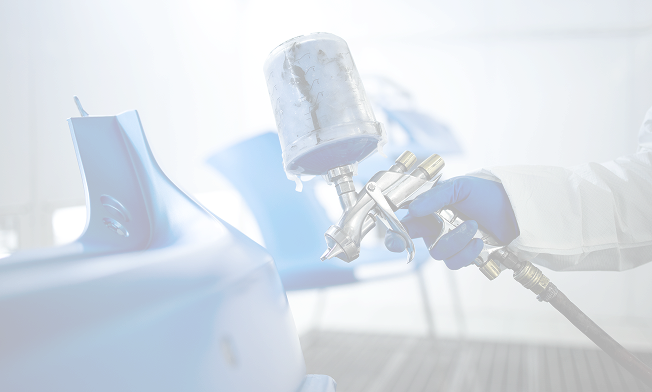 Pintura da carroceria de um carro